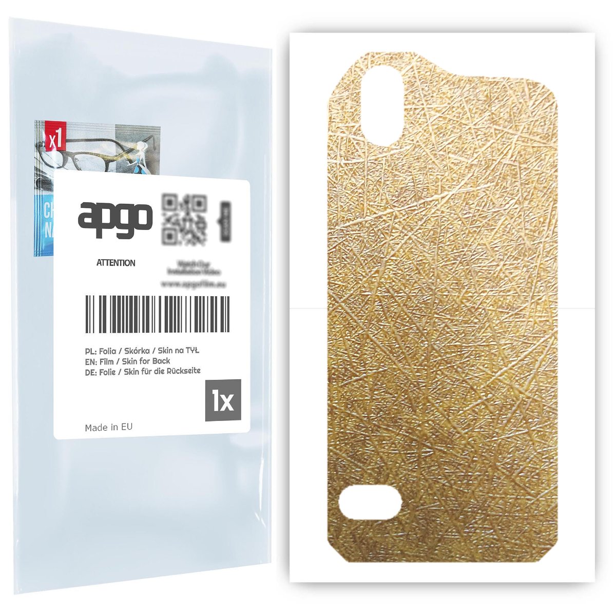 Folia naklejka skórka strukturalna na TYŁ do Cat S61 -  Tkanina Włókno - apgo SKINS