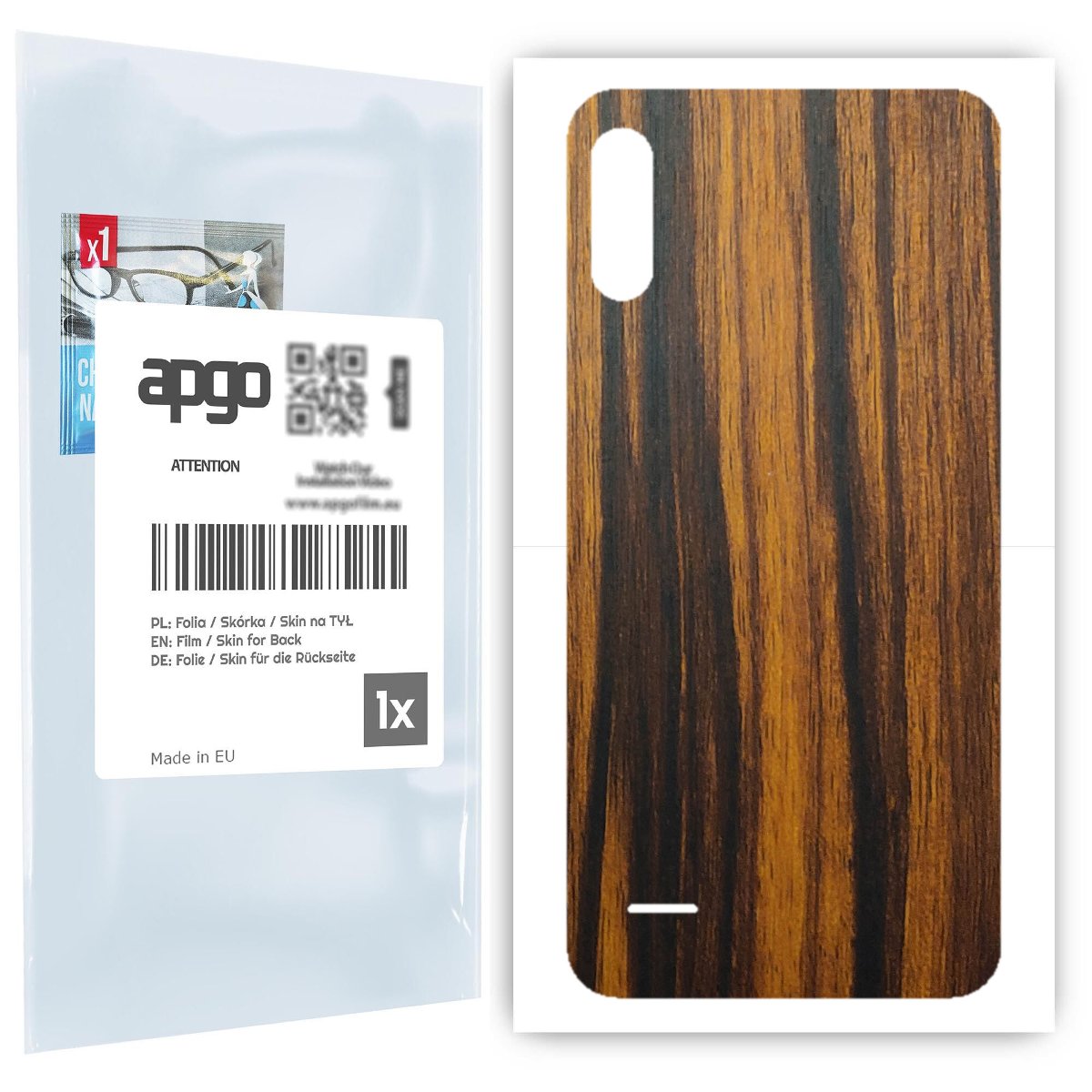 Folia naklejka skórka strukturalna na TYŁ do LG K22 -  Drewno Tygrysie - apgo SKINS