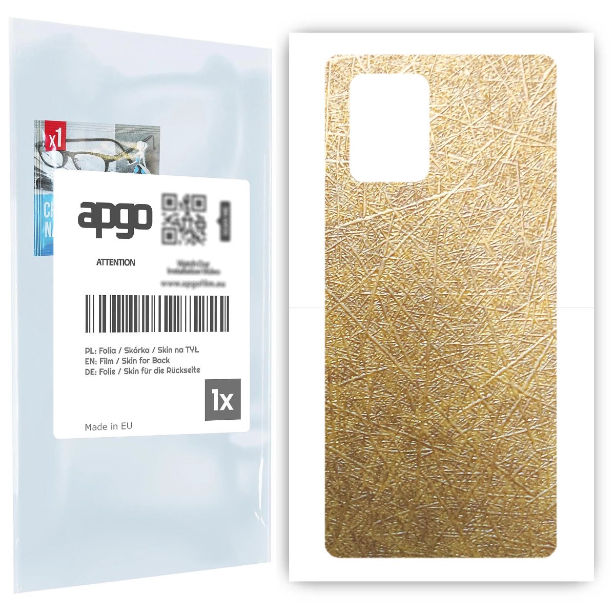 Folia naklejka skórka strukturalna na TYŁ do Samsung Galaxy S10 Lite -  Tkanina Włókno - apgo SKINS