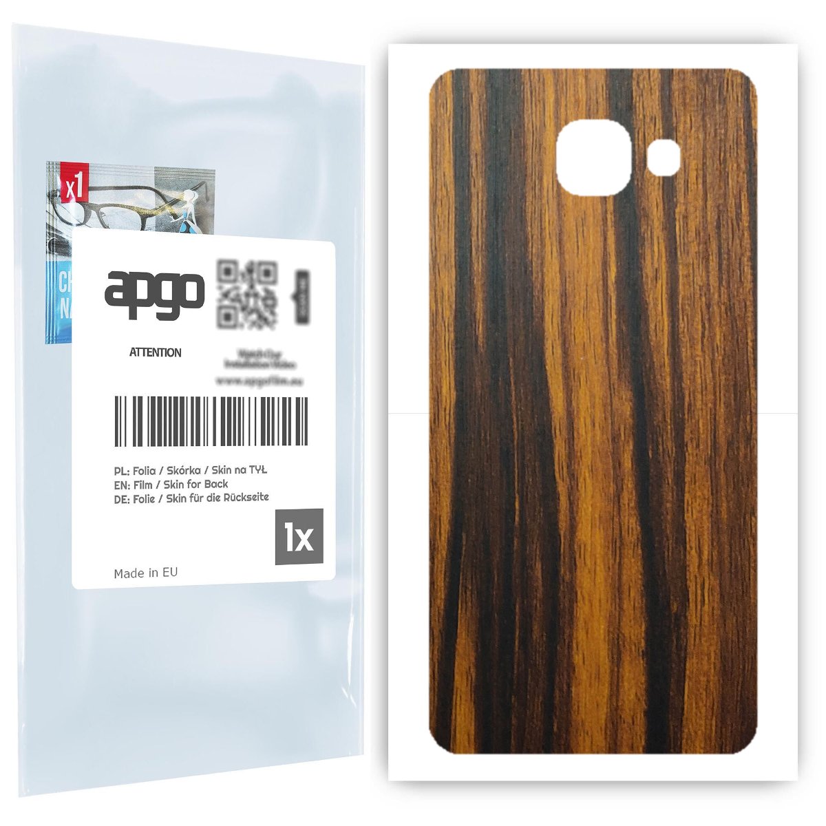 Folia naklejka skórka strukturalna na TYŁ do Samsung Galaxy A5 (2016) -  Drewno Tygrysie - apgo SKINS