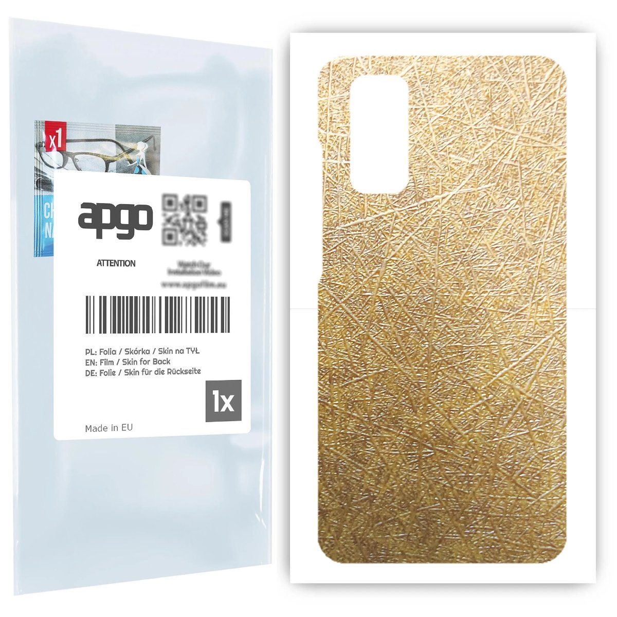 Folia naklejka skórka strukturalna na TYŁ do Samsung Galaxy S20 5G -  Tkanina Włókno - apgo SKINS