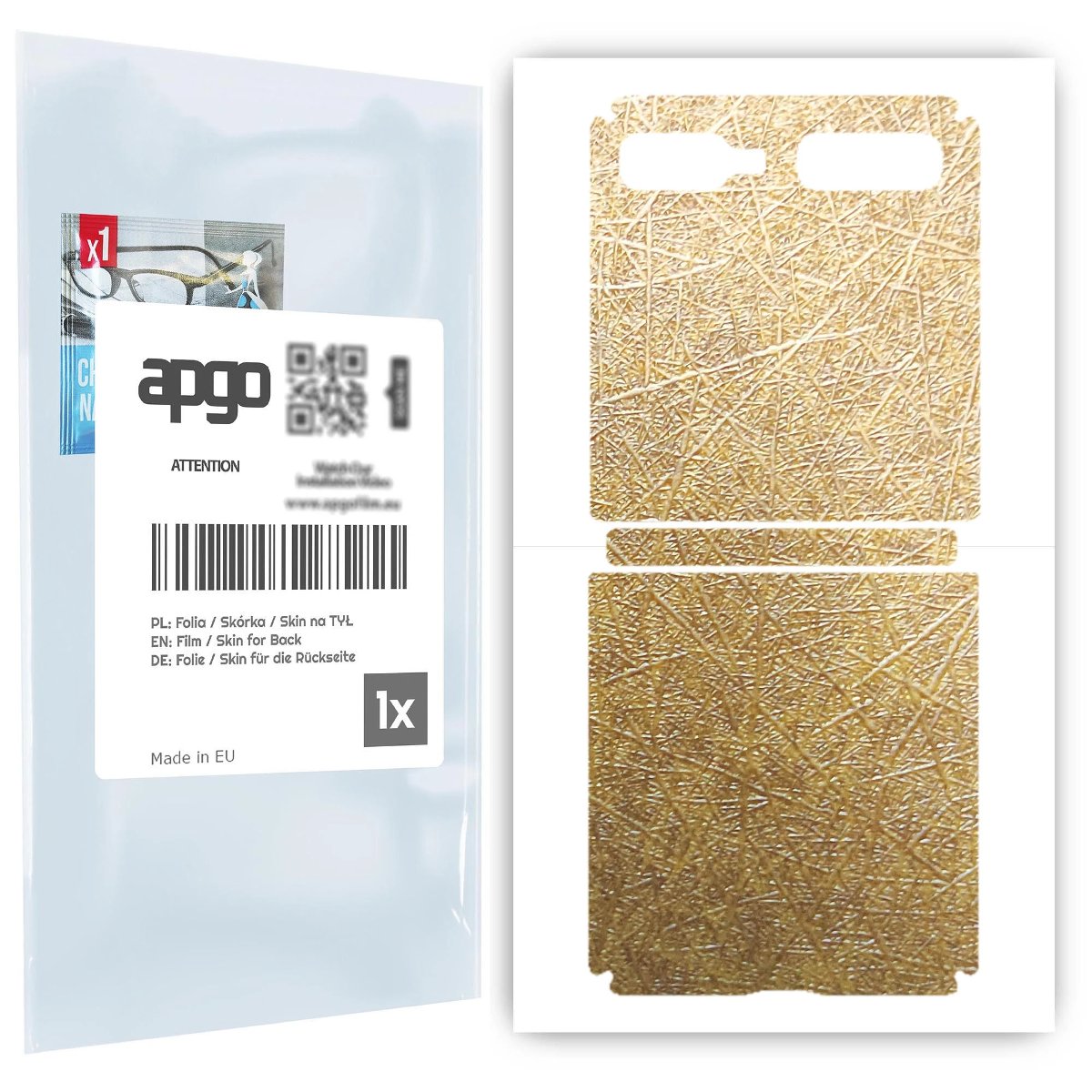 Folia naklejka skórka strukturalna na TYŁ do Samsung Galaxy Z Flip 5G -  Tkanina Włókno - apgo SKINS