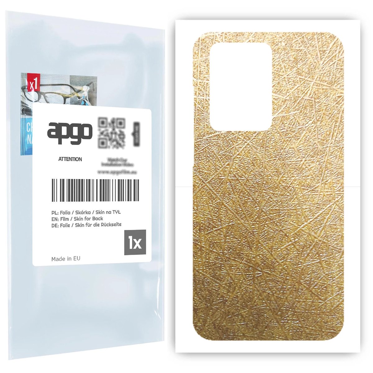 Folia naklejka skórka strukturalna na TYŁ do Samsung Galaxy S20+ 5G -  Tkanina Włókno - apgo SKINS