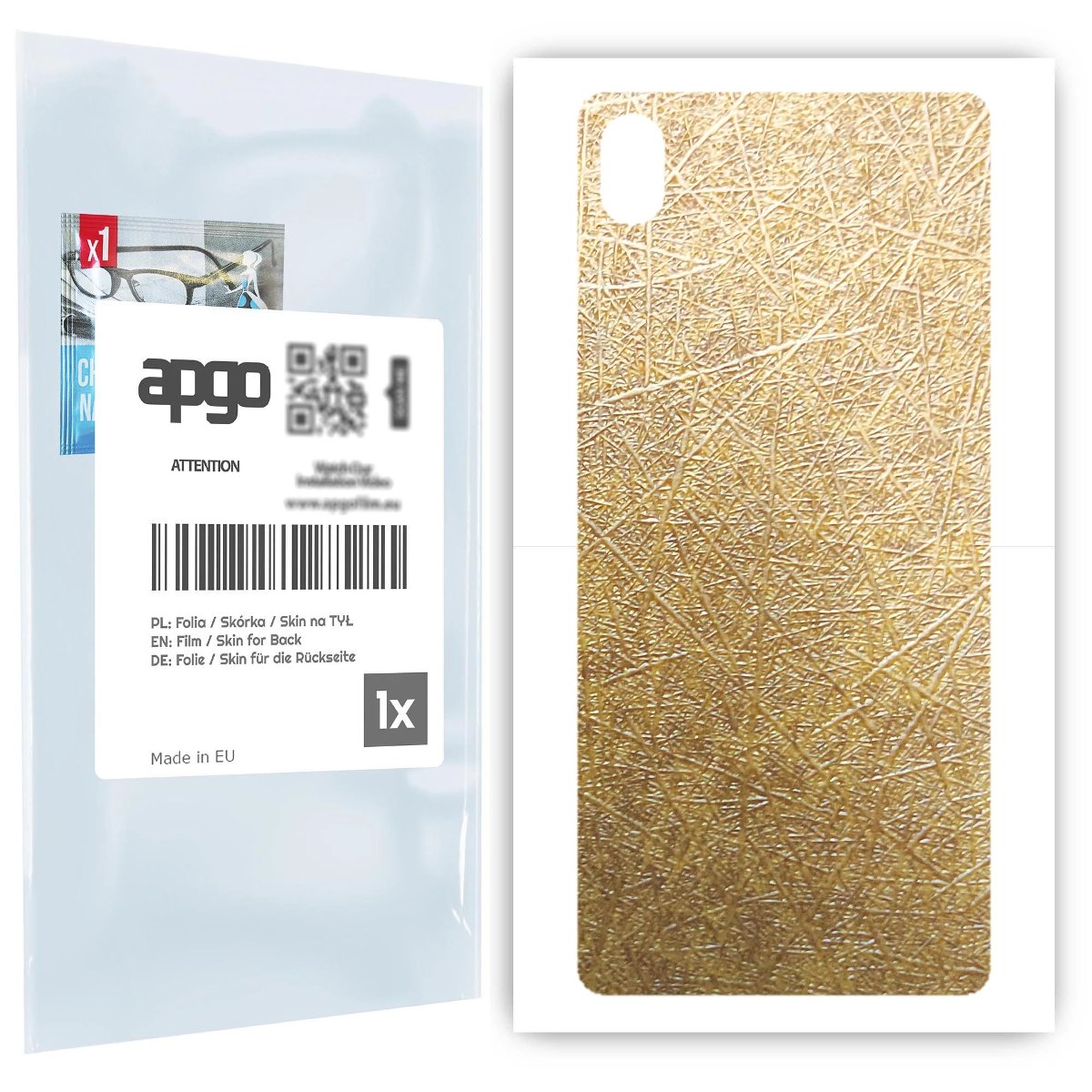 Folia naklejka skórka strukturalna na TYŁ do Sony Xperia L3 -  Tkanina Włókno - apgo SKINS