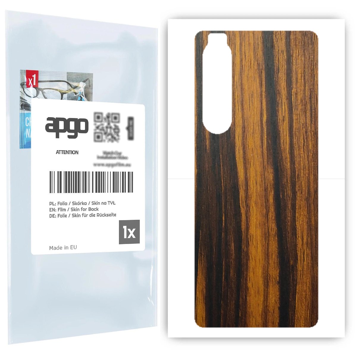 Folia naklejka skórka strukturalna na TYŁ do Sony Xperia 1 III -  Drewno Tygrysie - apgo SKINS