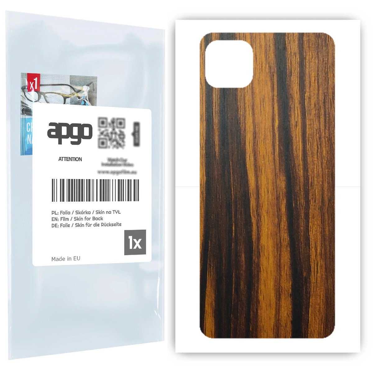 Folia naklejka skórka strukturalna na TYŁ do Samsung Galaxy A22 5G -  Drewno Tygrysie - apgo SKINS