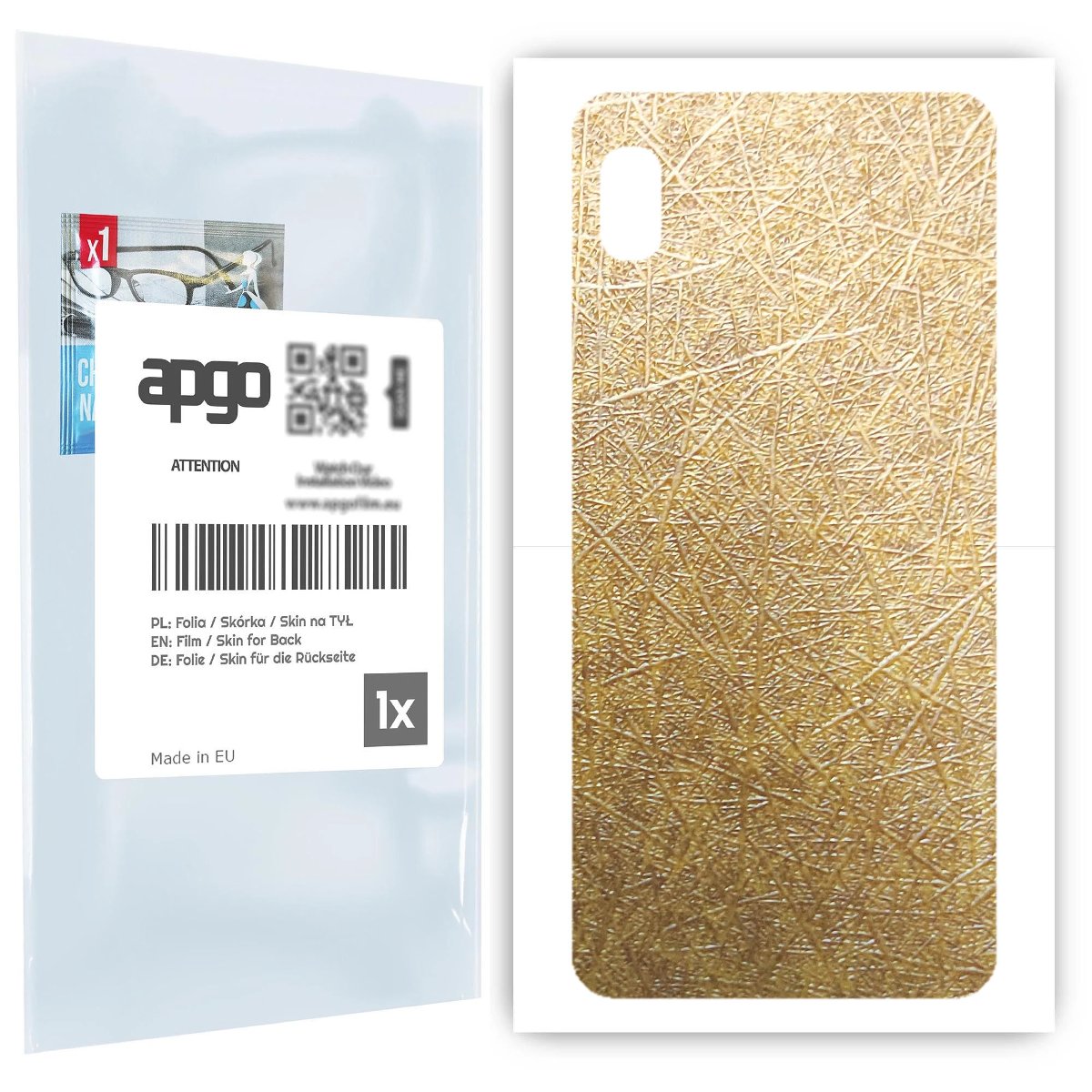 Folia naklejka skórka strukturalna na TYŁ do Samsung Galaxy A10 -  Tkanina Włókno - apgo SKINS