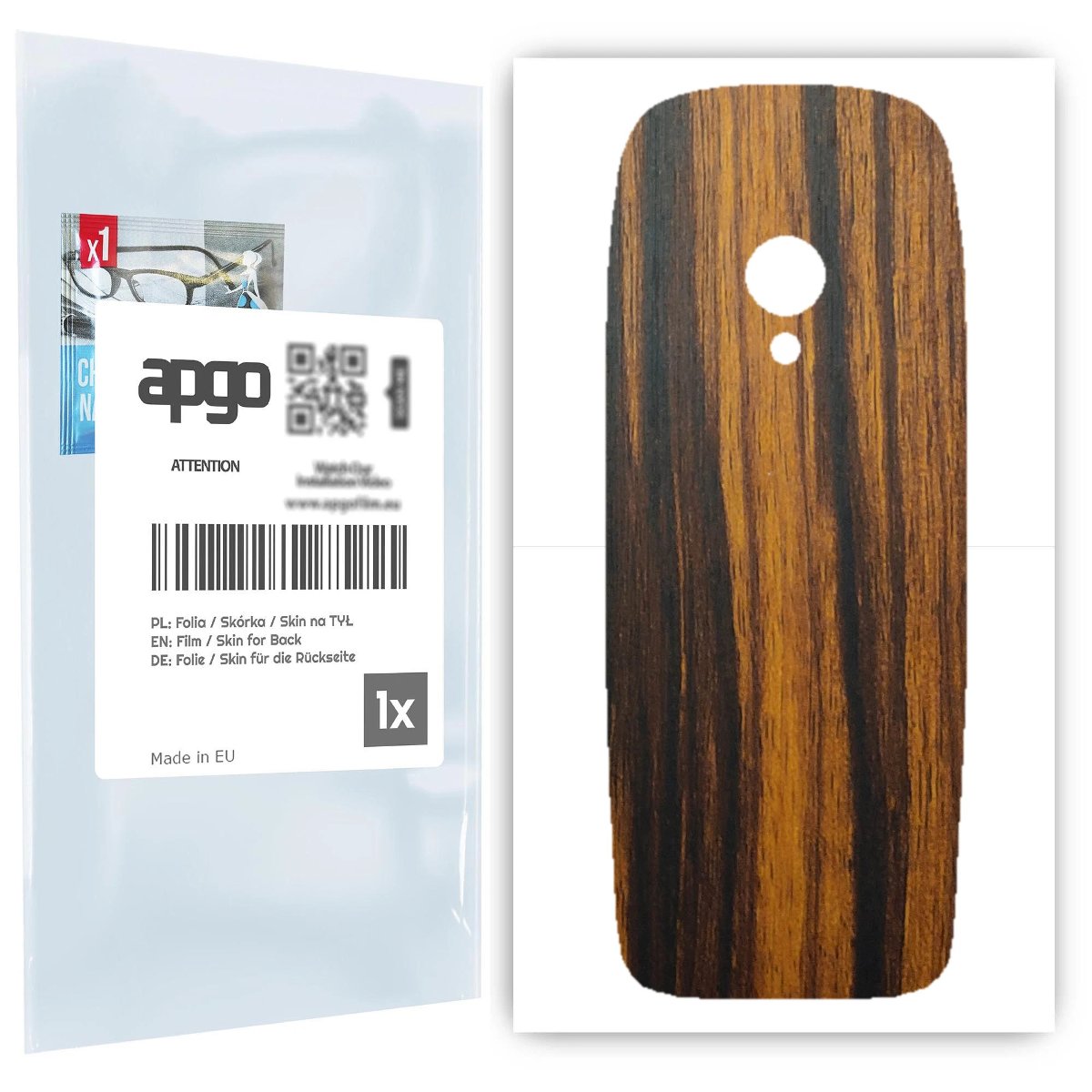 Folia naklejka skórka strukturalna na TYŁ do Nokia 6310 2021 -  Drewno Tygrysie - apgo SKINS