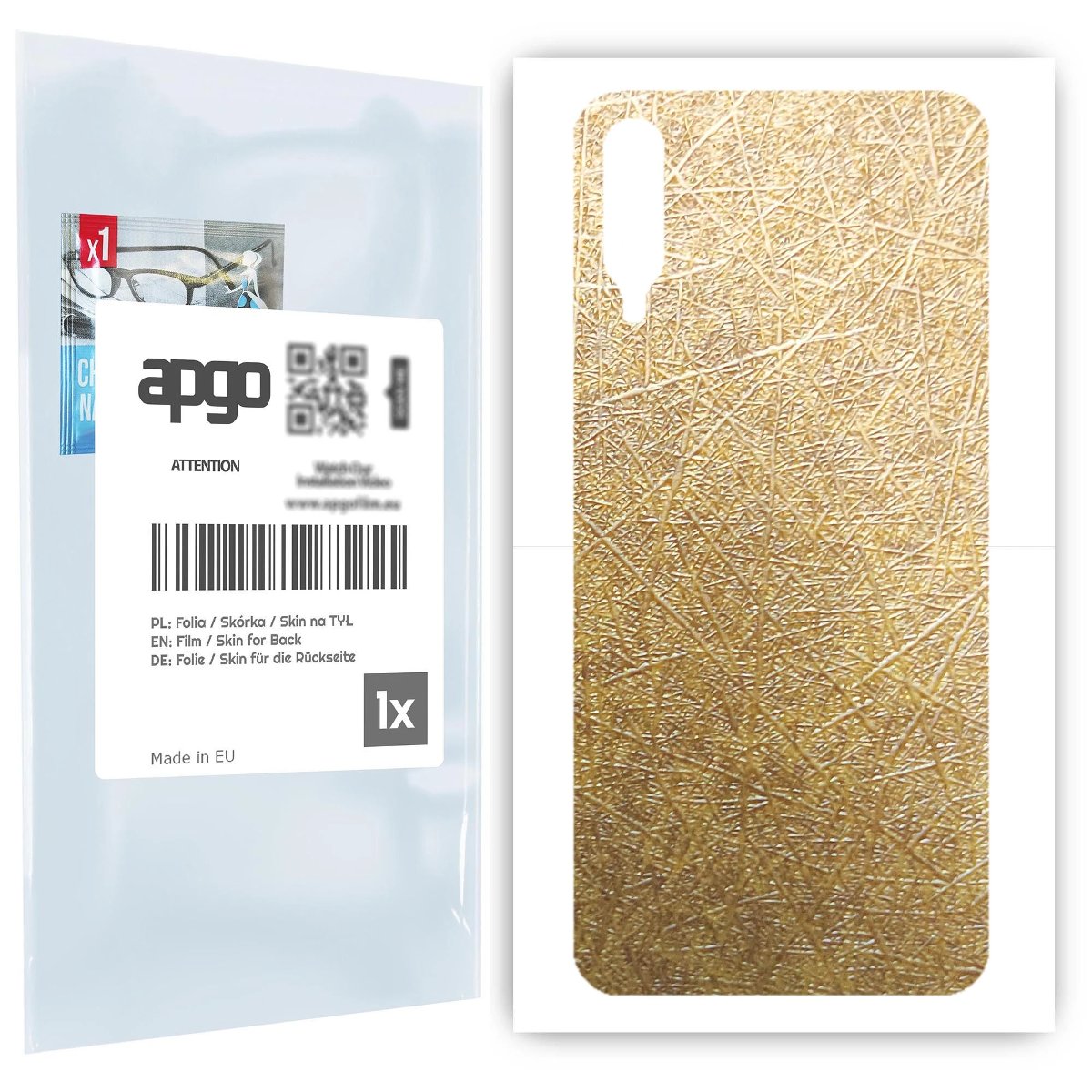 Folia naklejka skórka strukturalna na TYŁ do Samsung Galaxy A30s -  Tkanina Włókno - apgo SKINS