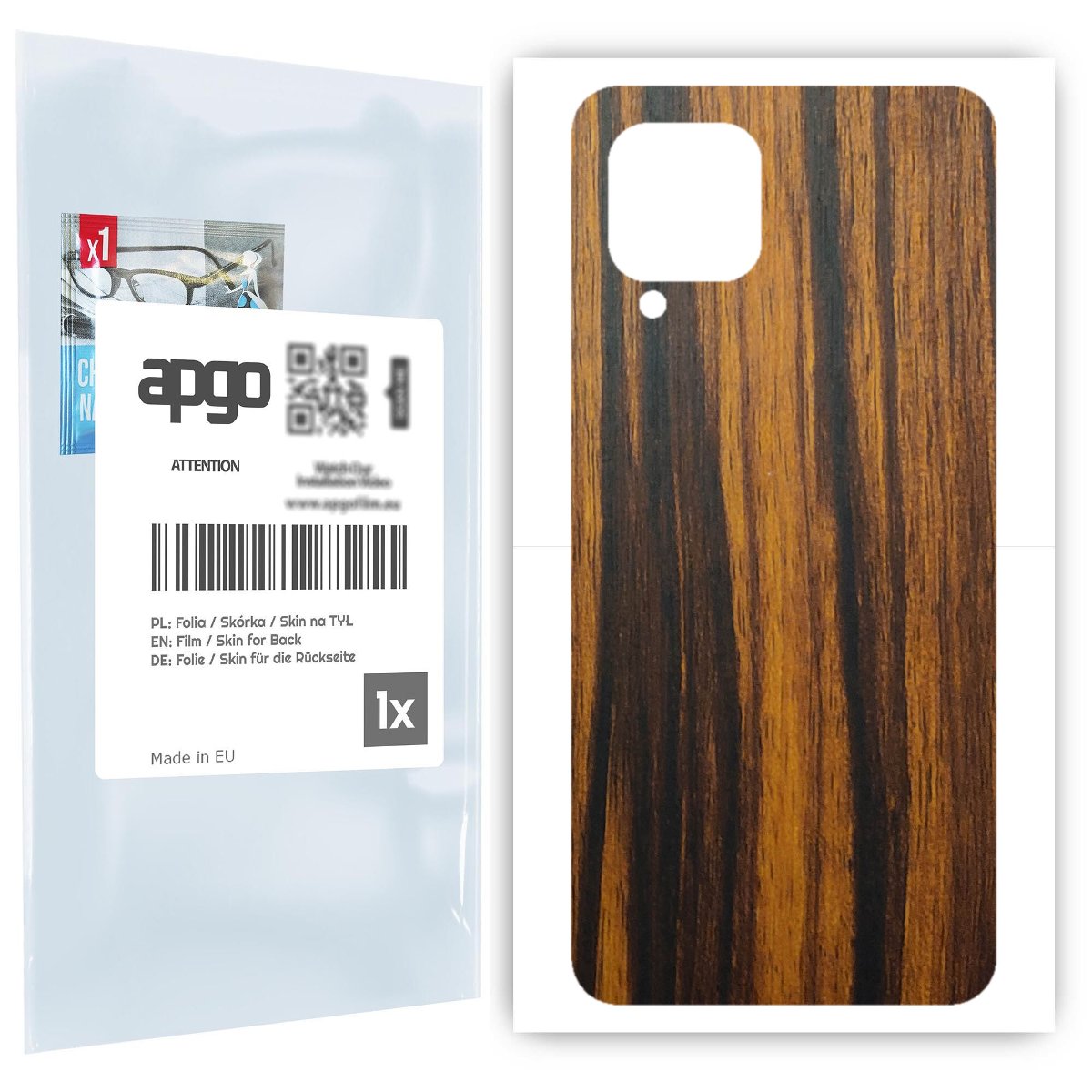 Folia naklejka skórka strukturalna na TYŁ do Samsung Galaxy M22 -  Drewno Tygrysie - apgo SKINS