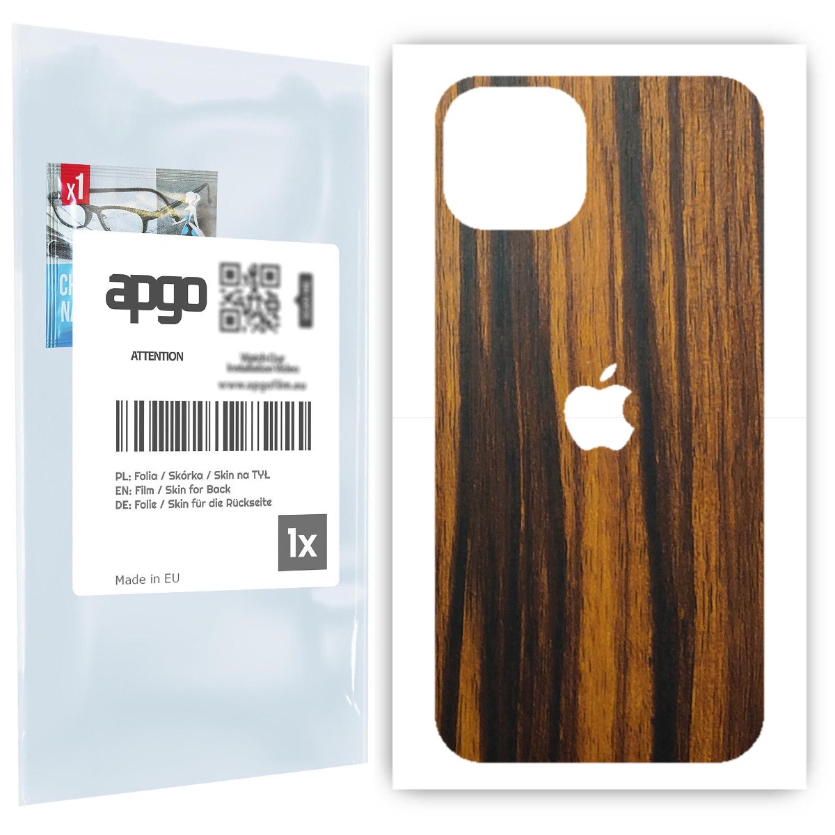Folia naklejka skórka strukturalna na TYŁ do Apple iPhone 13 -  Drewno Tygrysie - apgo SKINS