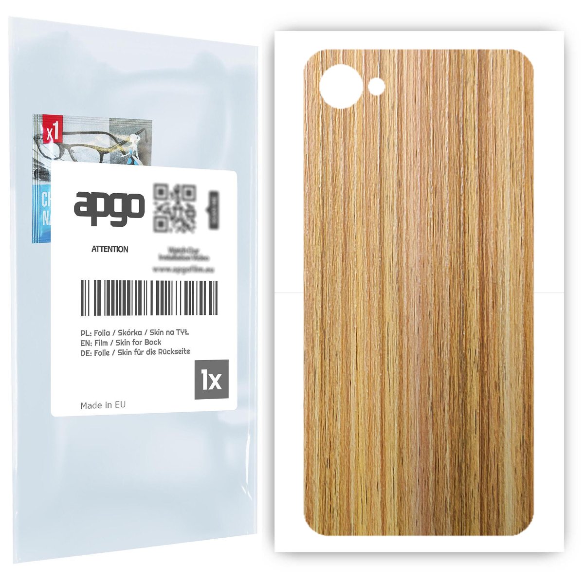 Folia naklejka skórka strukturalna na TYŁ do HTC Desire 12 -  Drewno Dąb Miodowy - apgo SKINS