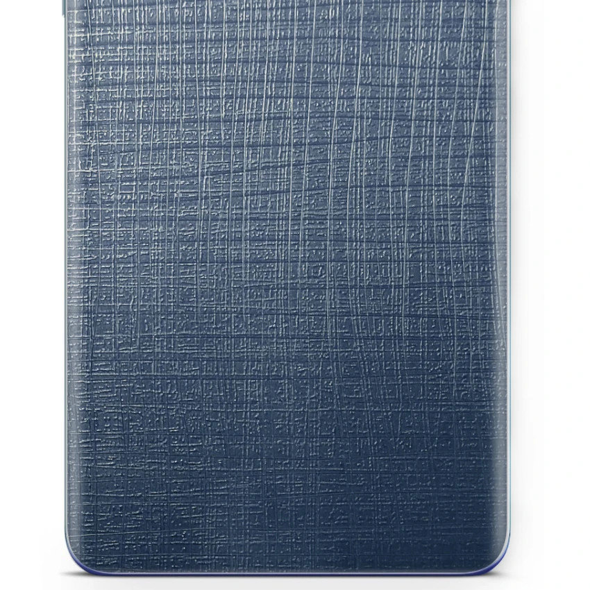 Folia naklejka skórka strukturalna na TYŁ do Samsung Galaxy A10s -  Tkanina Granatowa - apgo SKINS