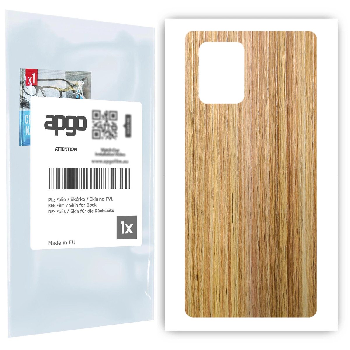 Folia naklejka skórka strukturalna na TYŁ do Samsung Galaxy S10 Lite -  Drewno Dąb Miodowy - apgo SKINS