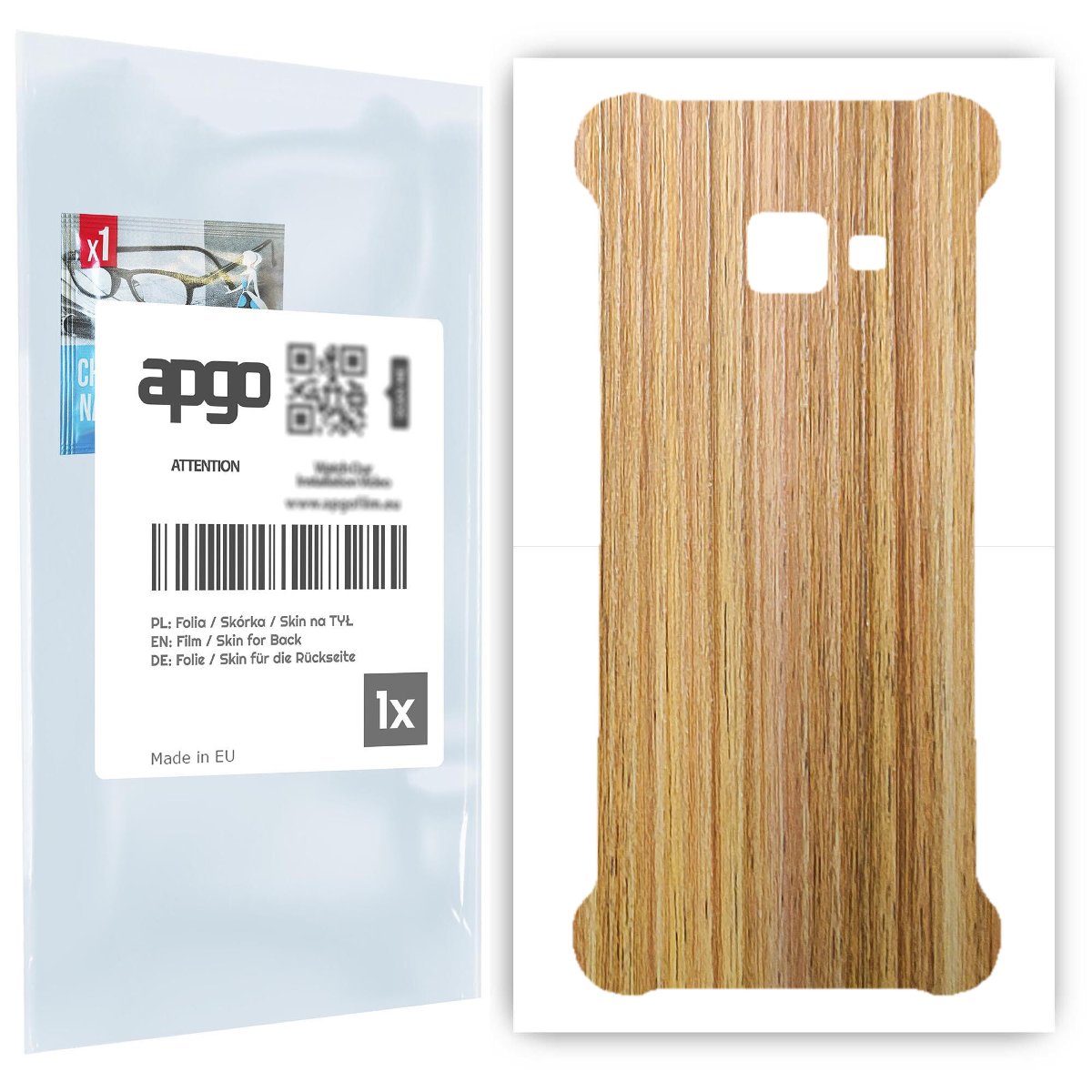 Folia naklejka skórka strukturalna na TYŁ do Samsung Galaxy Xcover 4 -  Drewno Dąb Miodowy - apgo SKINS