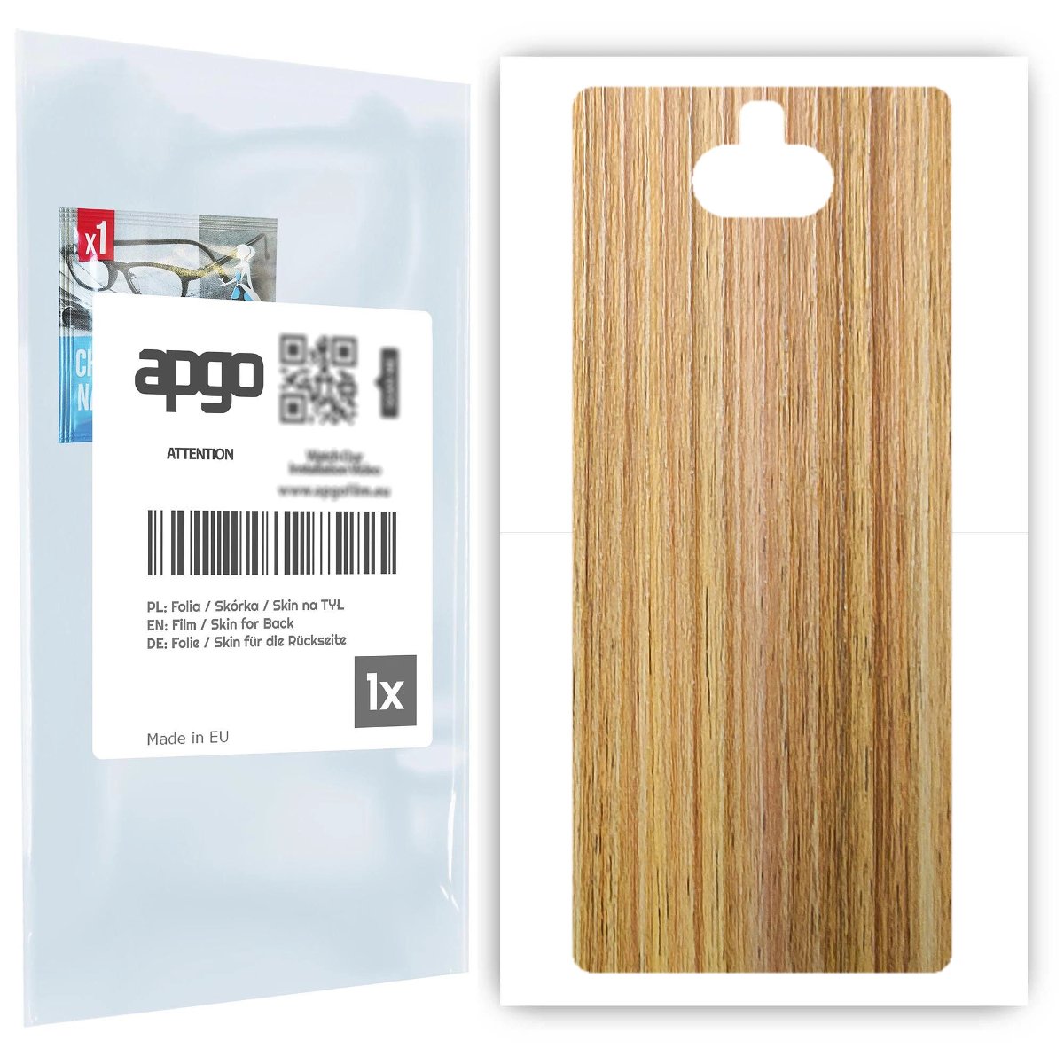 Folia naklejka skórka strukturalna na TYŁ do Sony Xperia 10 -  Drewno Dąb Miodowy - apgo SKINS