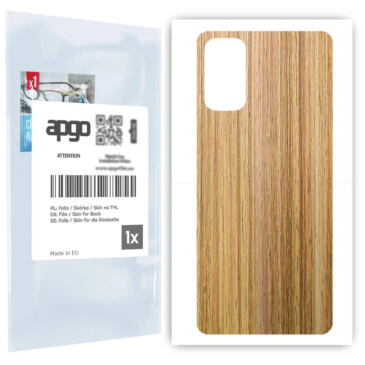 Folia naklejka skórka strukturalna na TYŁ do Realme 7 Pro -  Drewno Dąb Miodowy - apgo SKINS