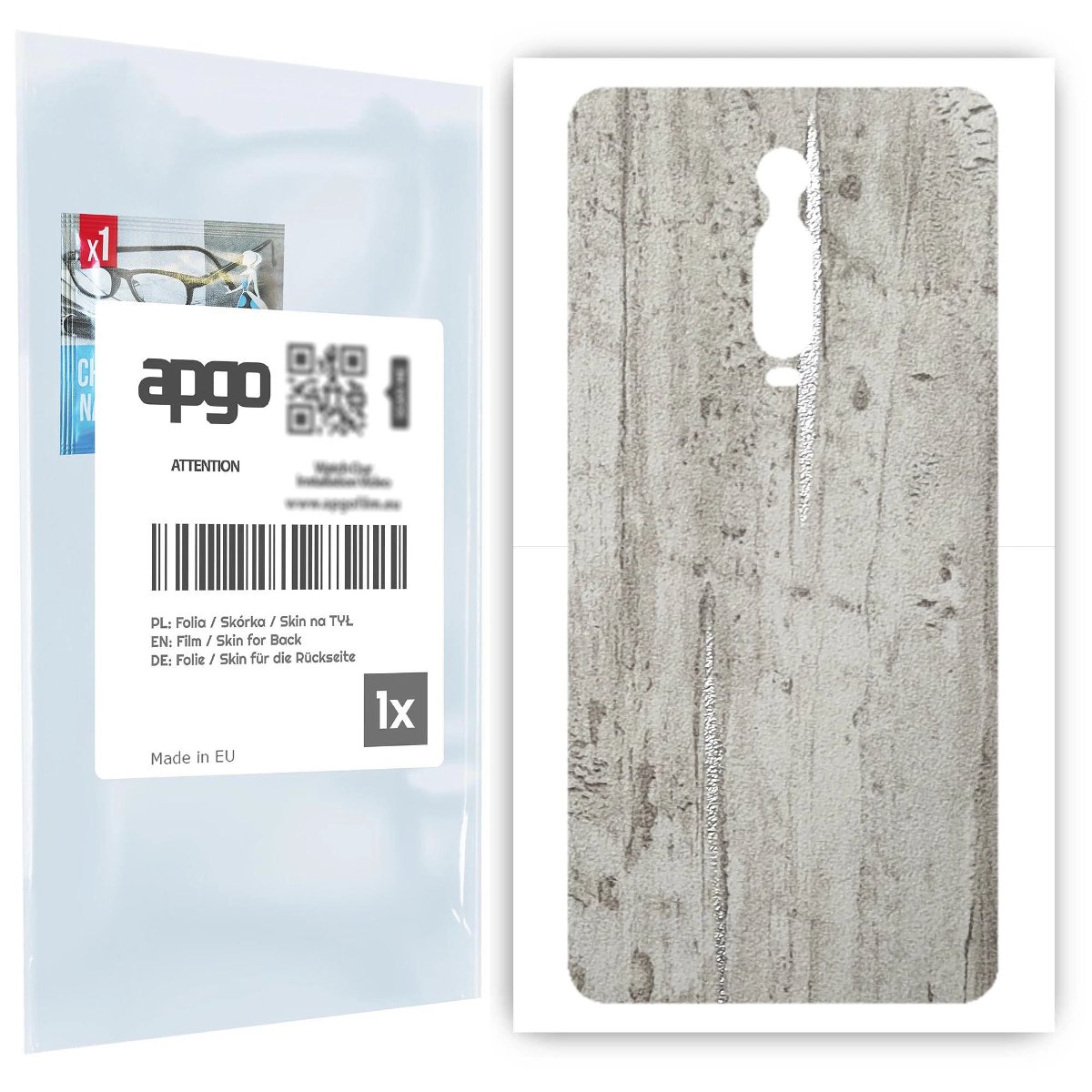 Folia naklejka skórka strukturalna na TYŁ do Xiaomi Mi 9T Pro -  Beton Srebrne Paski - apgo SKINS