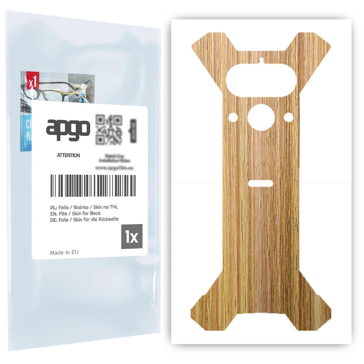 Folia naklejka skórka strukturalna na TYŁ do myPhone HAMMER Explorer PRO -  Drewno Dąb Miodowy - apgo SKINS