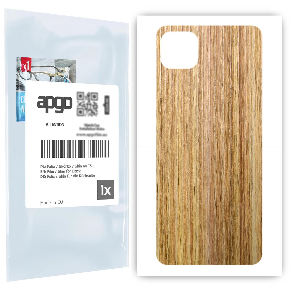Folia naklejka skórka strukturalna na TYŁ do Samsung Galaxy A22 5G -  Drewno Dąb Miodowy - apgo SKINS