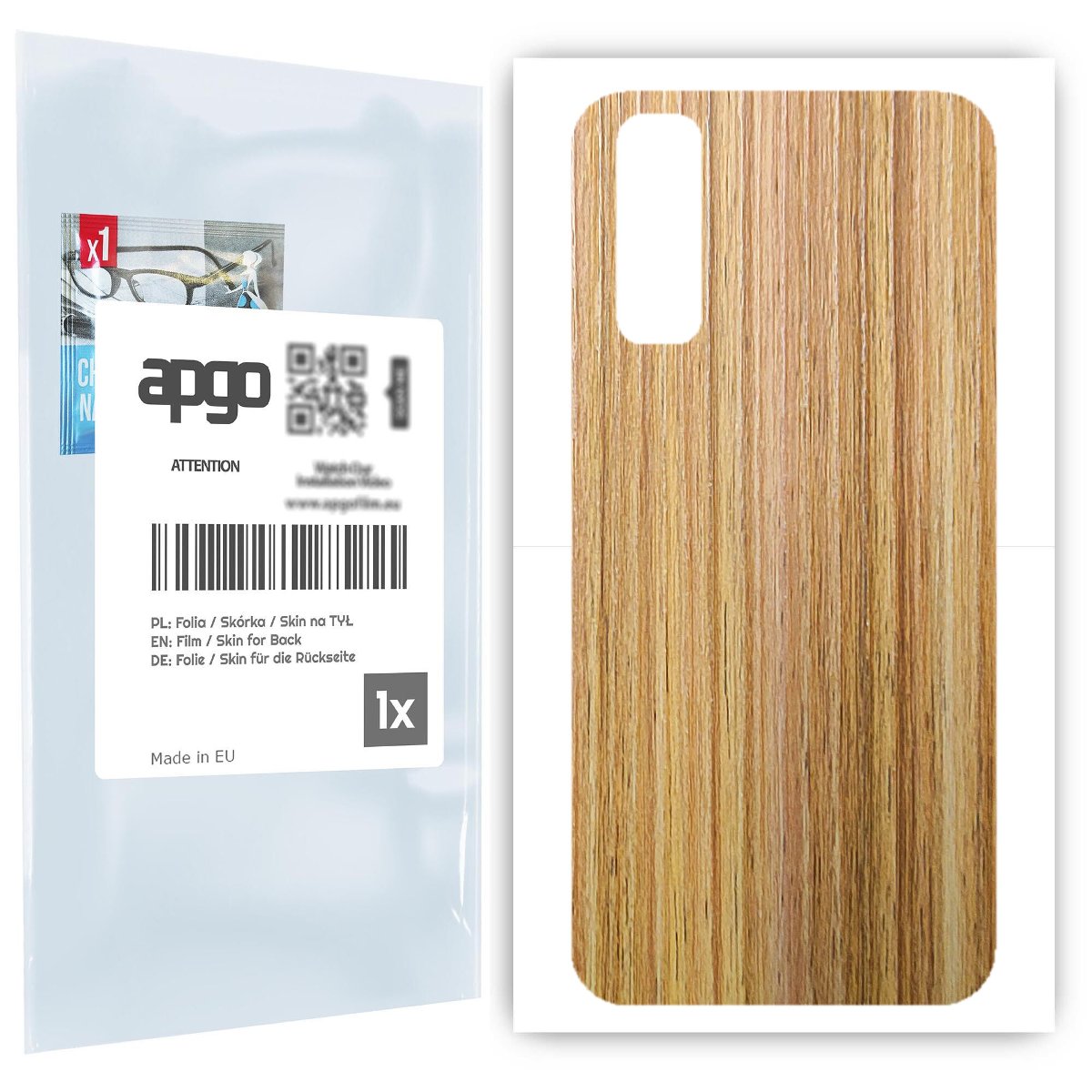 Folia naklejka skórka strukturalna na TYŁ do Vivo Y70t -  Drewno Dąb Miodowy - apgo SKINS