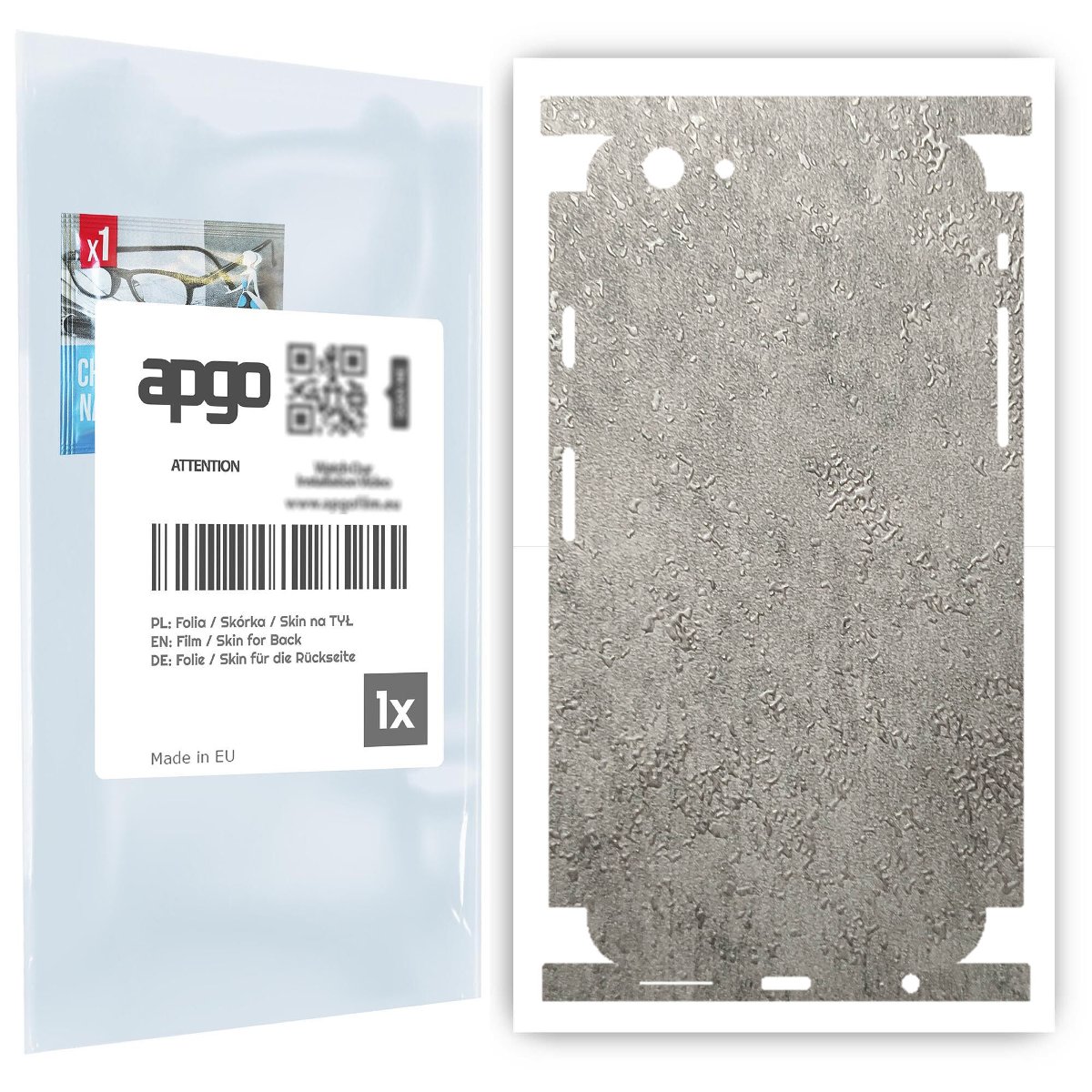 Folia naklejka skórka strukturalna na TYŁ+BOKI do Apple iPhone 6 -  Beton - apgo SKINS