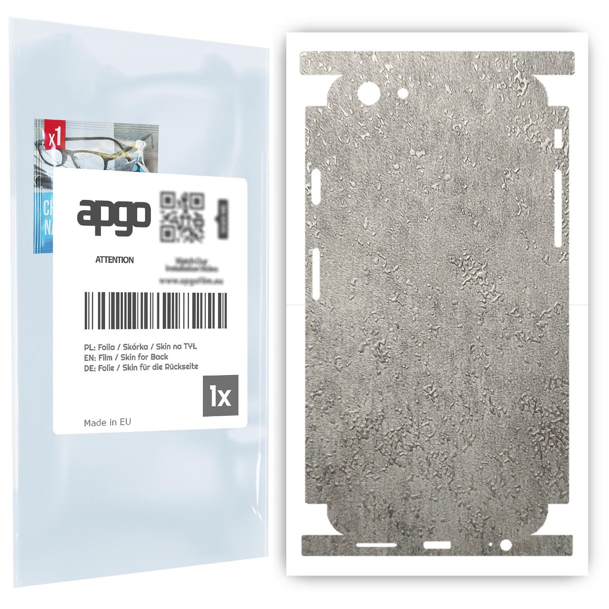 Folia naklejka skórka strukturalna na TYŁ+BOKI do Apple iPhone 6s -  Beton - apgo SKINS
