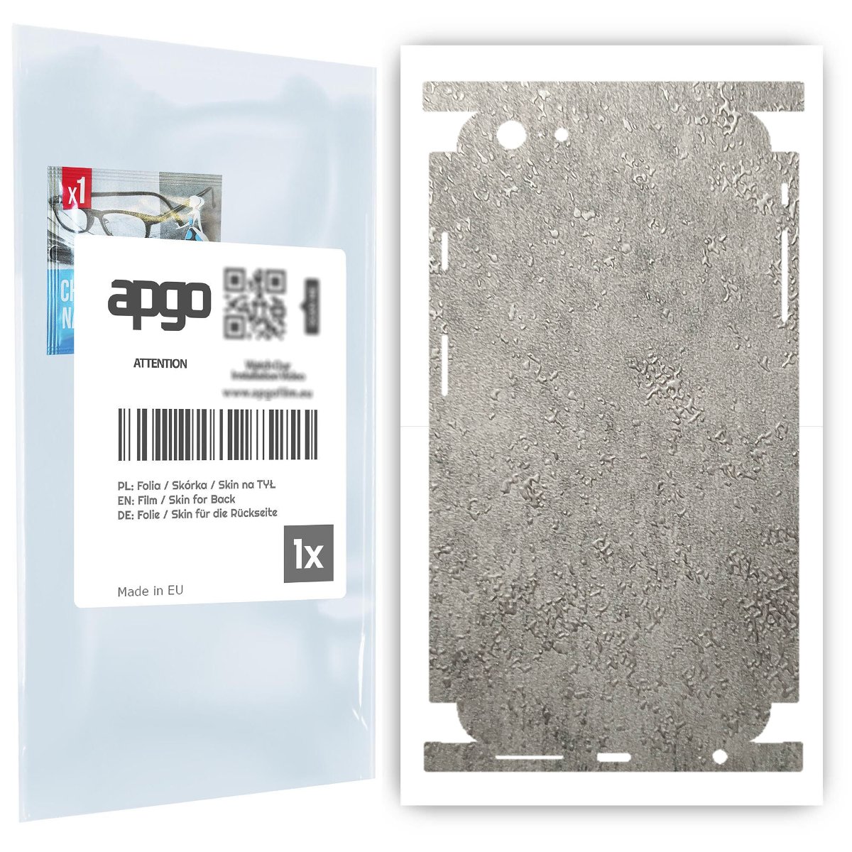 Folia naklejka skórka strukturalna na TYŁ+BOKI do Apple iPhone 6s Plus -  Beton - apgo SKINS