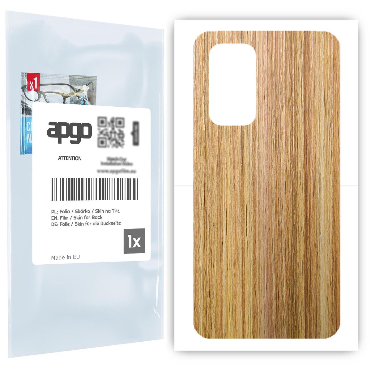 Folia naklejka skórka strukturalna na TYŁ do OnePlus 9 -  Drewno Dąb Miodowy - apgo SKINS