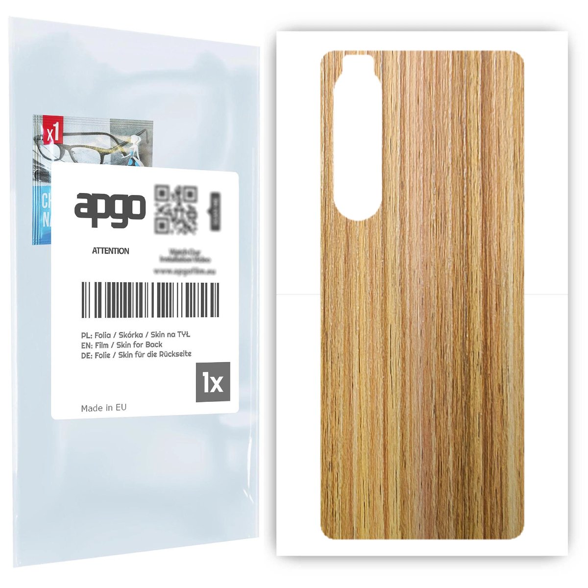 Folia naklejka skórka strukturalna na TYŁ do Sony Xperia 1 III -  Drewno Dąb Miodowy - apgo SKINS