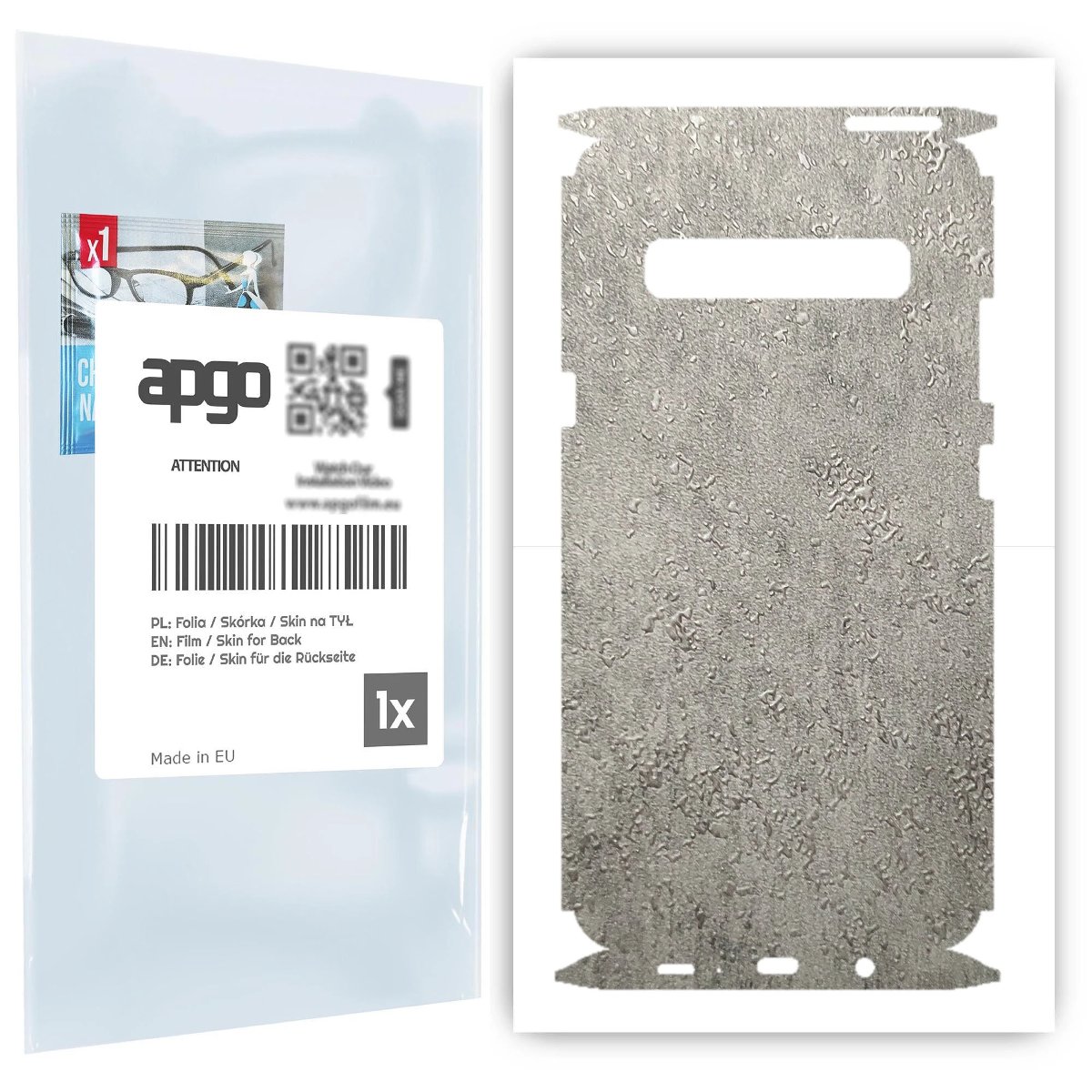 Folia naklejka skórka strukturalna na TYŁ+BOKI do Samsung Galaxy S10 5G -  Beton - apgo SKINS