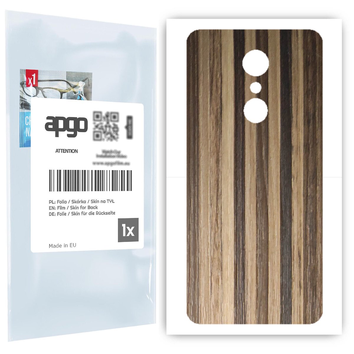 Folia naklejka skórka strukturalna na TYŁ do LG G7 Fit -  Drewno Paski Mix - apgo SKINS