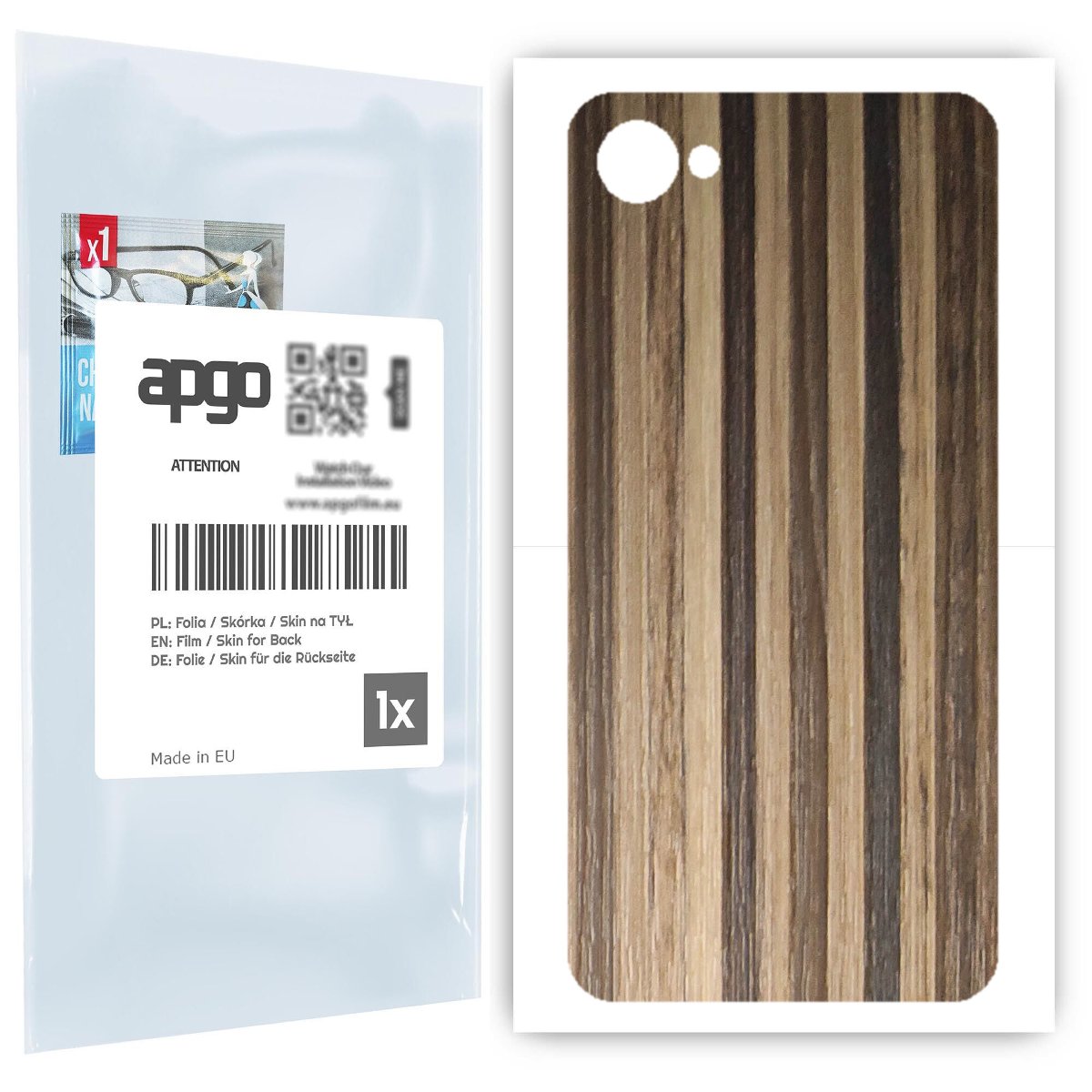 Folia naklejka skórka strukturalna na TYŁ do HTC Desire 12 -  Drewno Paski Mix - apgo SKINS