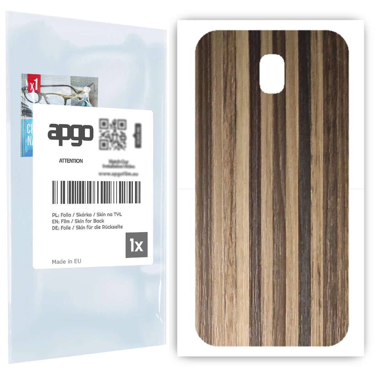 Folia naklejka skórka strukturalna na TYŁ do Samsung Galaxy J5 (2017) -  Drewno Paski Mix - apgo SKINS