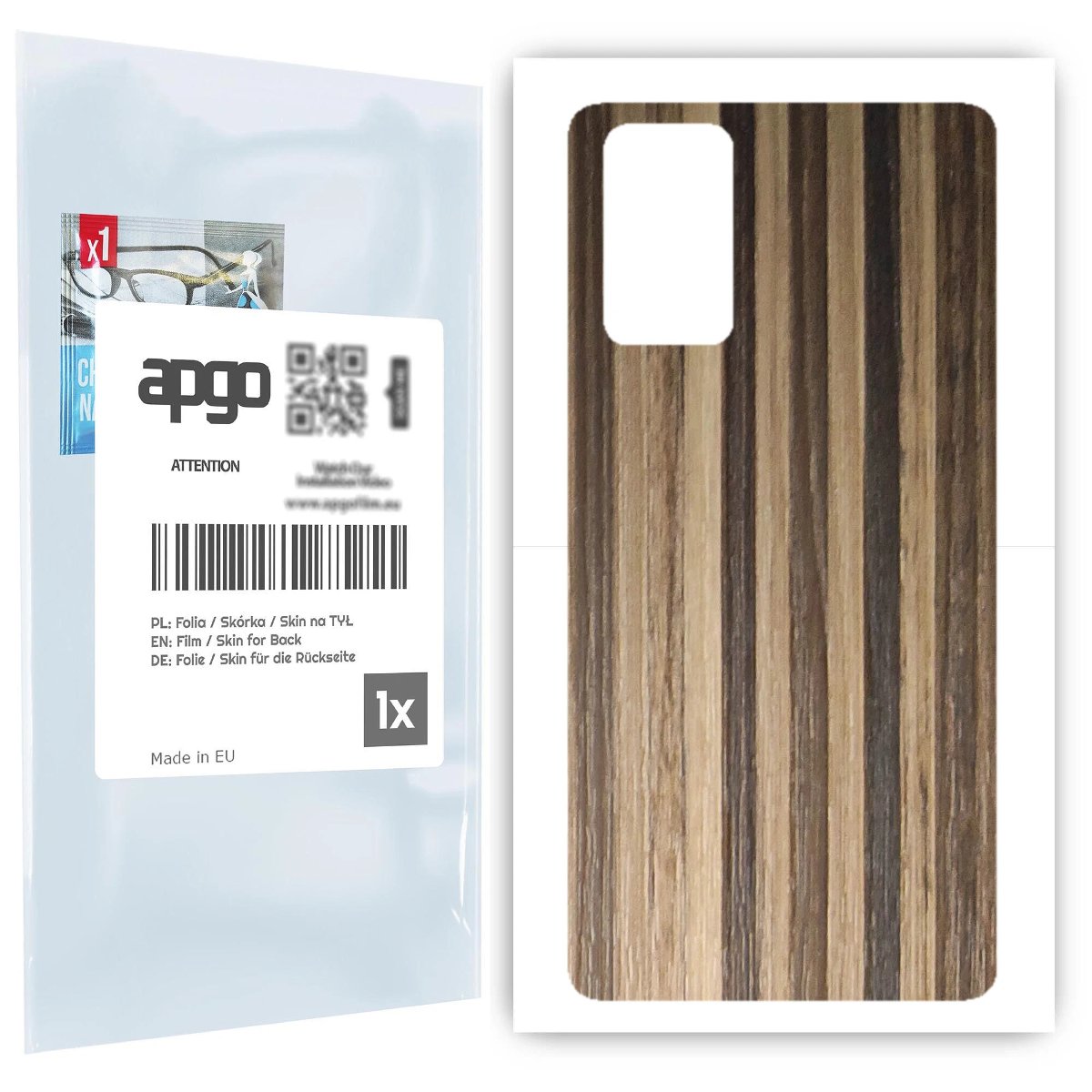 Folia naklejka skórka strukturalna na TYŁ do Samsung Galaxy Note 20 -  Drewno Paski Mix - apgo SKINS