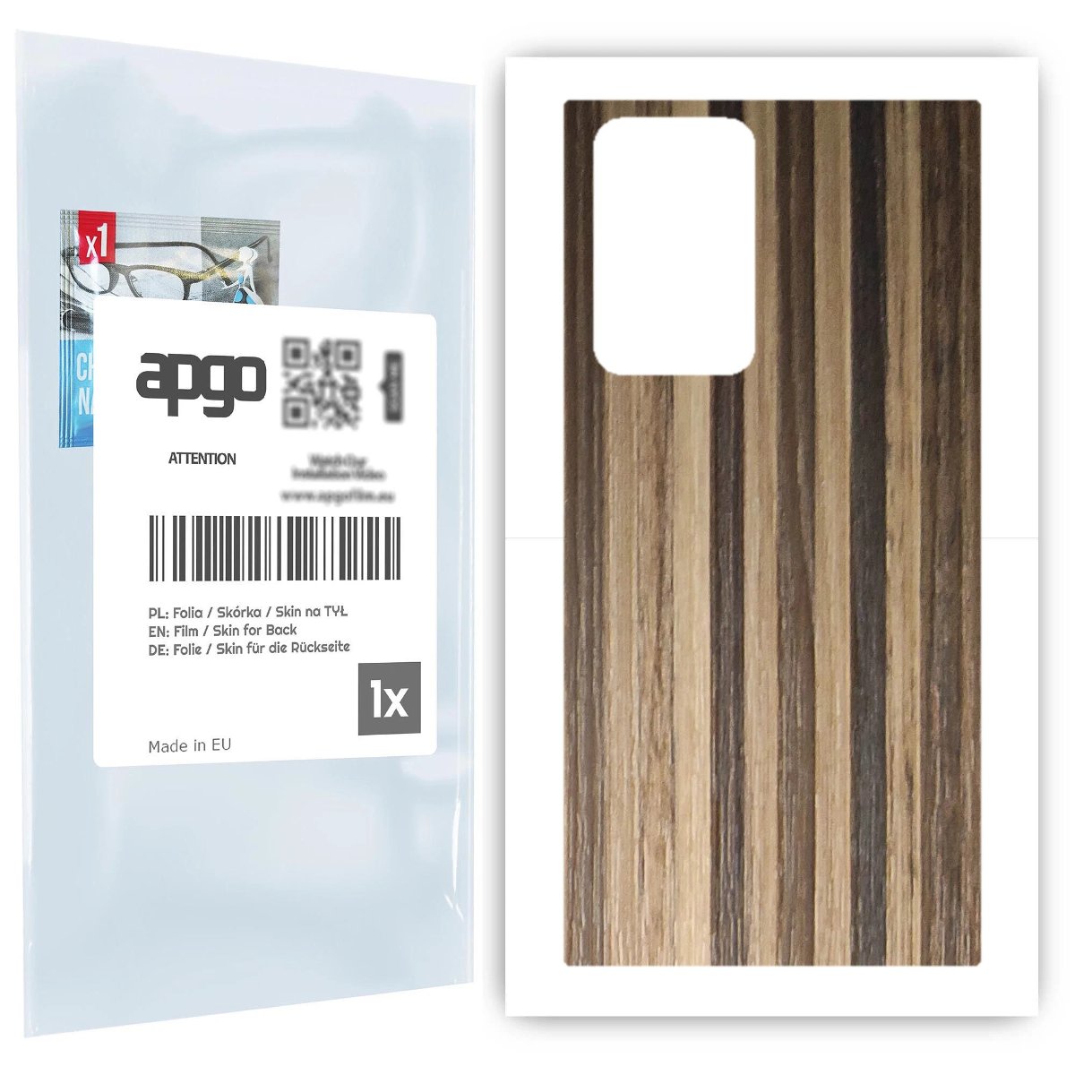 Folia naklejka skórka strukturalna na TYŁ do Samsung Galaxy Note 20 Ultra -  Drewno Paski Mix - apgo SKINS