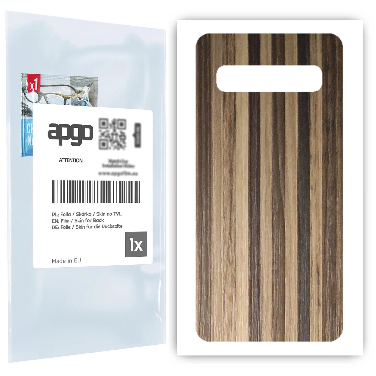 Folia naklejka skórka strukturalna na TYŁ do Samsung Galaxy S10 5G -  Drewno Paski Mix - apgo SKINS