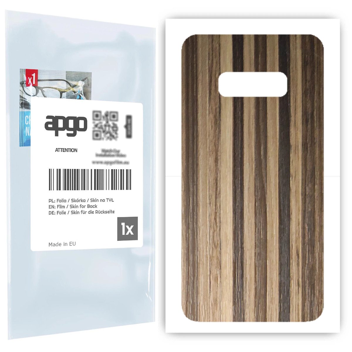 Folia naklejka skórka strukturalna na TYŁ do Samsung Galaxy S10e -  Drewno Paski Mix - apgo SKINS