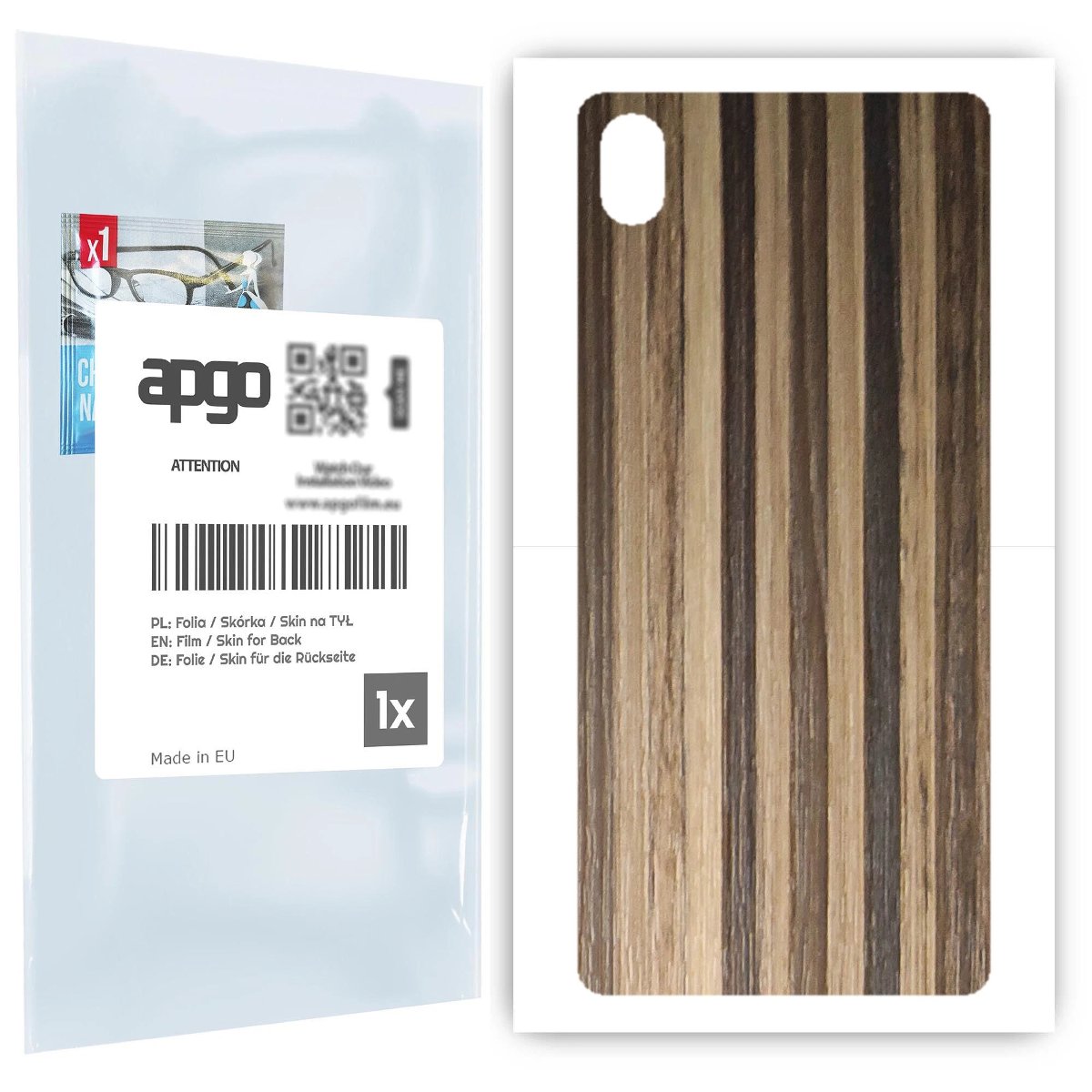 Folia naklejka skórka strukturalna na TYŁ do Sony Xperia L3 -  Drewno Paski Mix - apgo SKINS