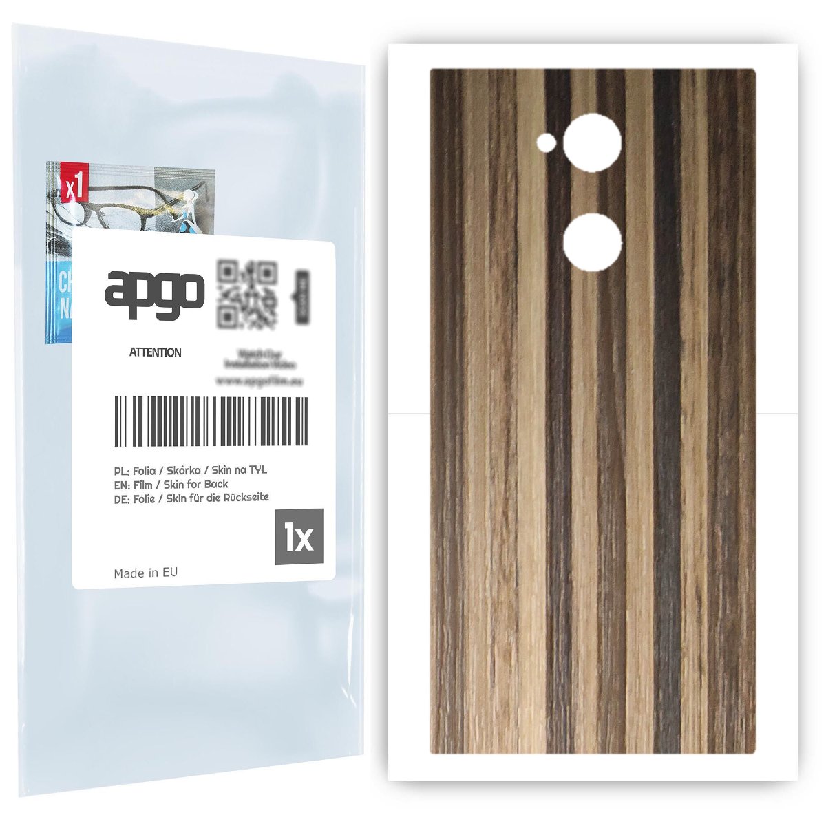 Folia naklejka skórka strukturalna na TYŁ do Sony Xperia XA2 Ultra -  Drewno Paski Mix - apgo SKINS