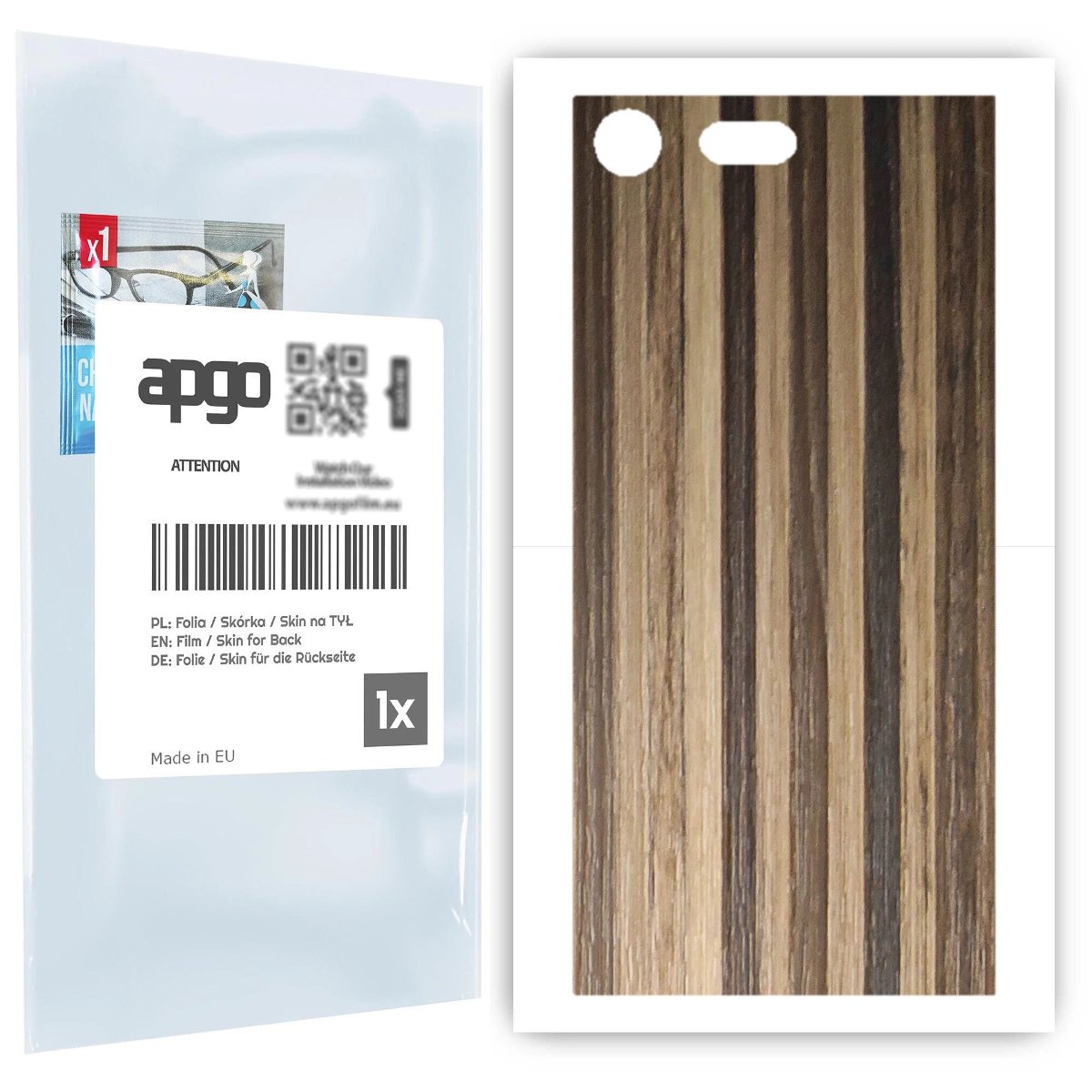 Folia naklejka skórka strukturalna na TYŁ do Sony Xperia XZ Premium -  Drewno Paski Mix - apgo SKINS