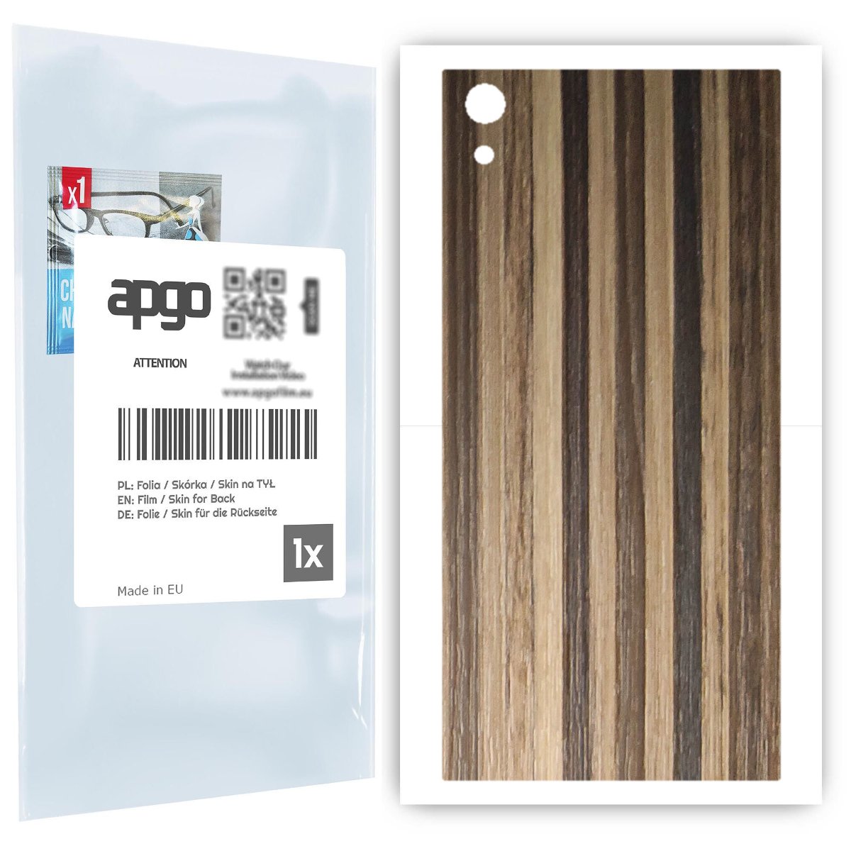 Folia naklejka skórka strukturalna na TYŁ do Sony Xperia XA1 Ultra -  Drewno Paski Mix - apgo SKINS