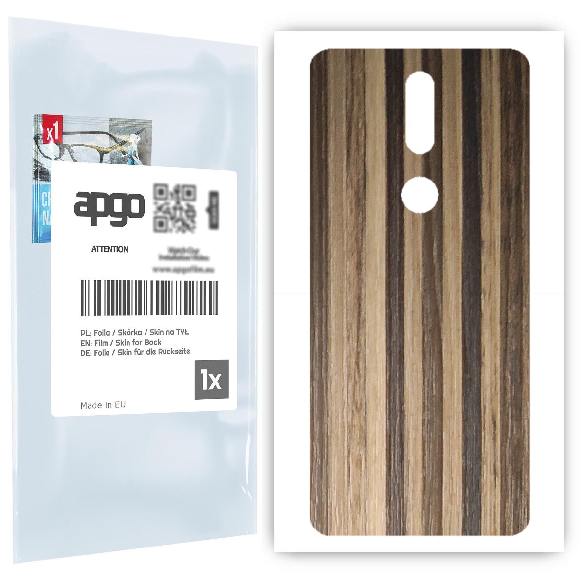 Folia naklejka skórka strukturalna na TYŁ do Nokia 2.4 -  Drewno Paski Mix - apgo SKINS