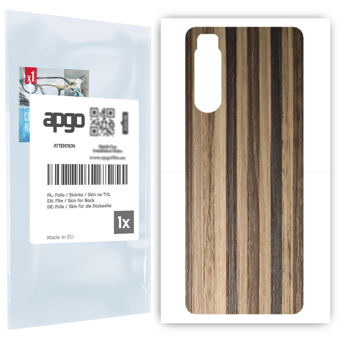 Folia naklejka skórka strukturalna na TYŁ do Sony Xperia 5 II -  Drewno Paski Mix - apgo SKINS