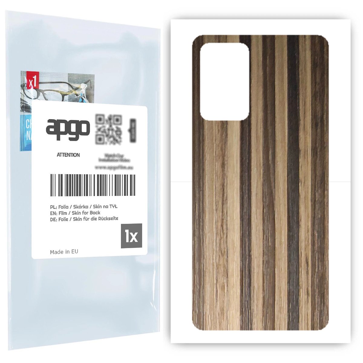 Folia naklejka skórka strukturalna na TYŁ do Samsung Galaxy A72 -  Drewno Paski Mix - apgo SKINS