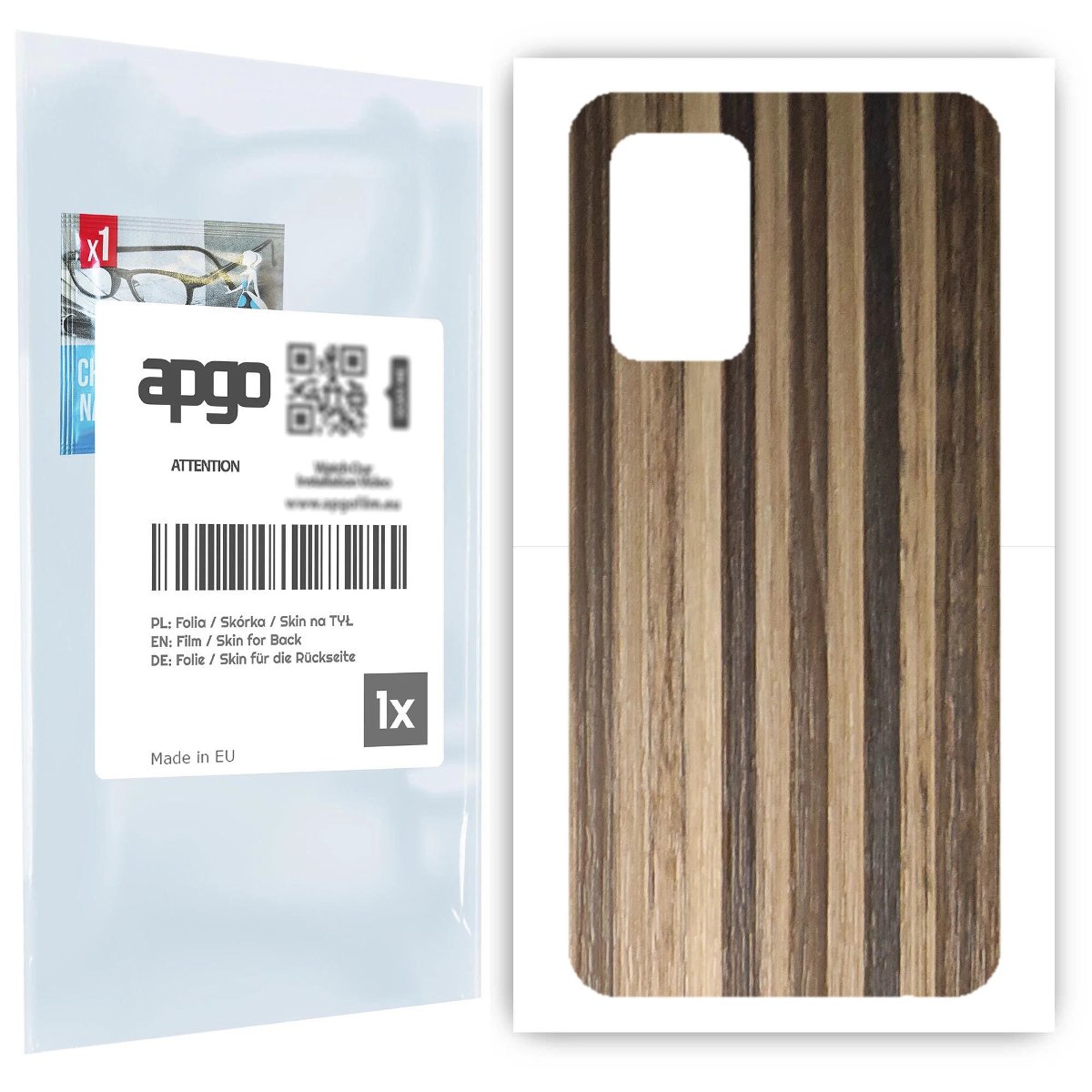 Folia naklejka skórka strukturalna na TYŁ do Samsung Galaxy A52 5G -  Drewno Paski Mix - apgo SKINS