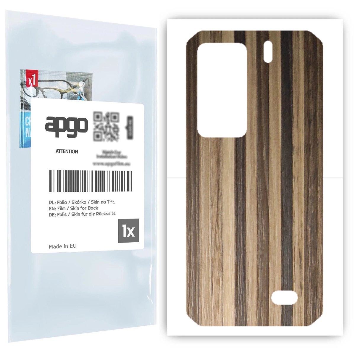 Folia naklejka skórka strukturalna na TYŁ do Ulefone Armor 11 5G -  Drewno Paski Mix - apgo SKINS