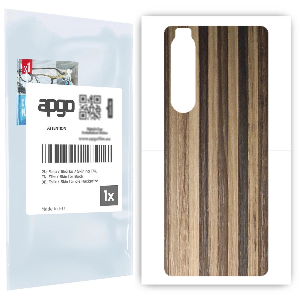Folia naklejka skórka strukturalna na TYŁ do Sony Xperia 1 III -  Drewno Paski Mix - apgo SKINS