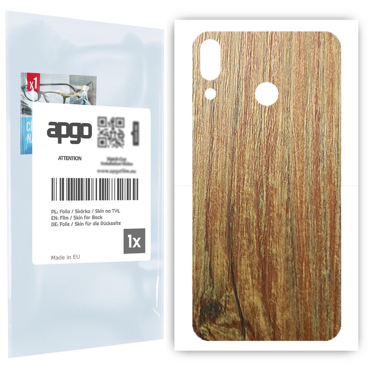 Folia naklejka skórka strukturalna na TYŁ do Asus Zenfone 5z ZS620KL -  Drewno Sosna Antyczna - apgo SKINS