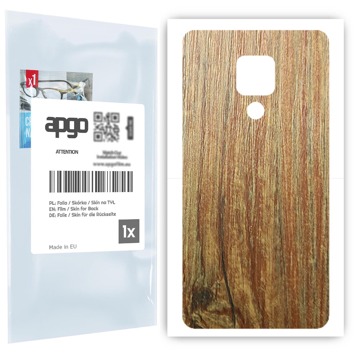 Folia naklejka skórka strukturalna na TYŁ do Huawei Mate 20 X -  Drewno Sosna Antyczna - apgo SKINS